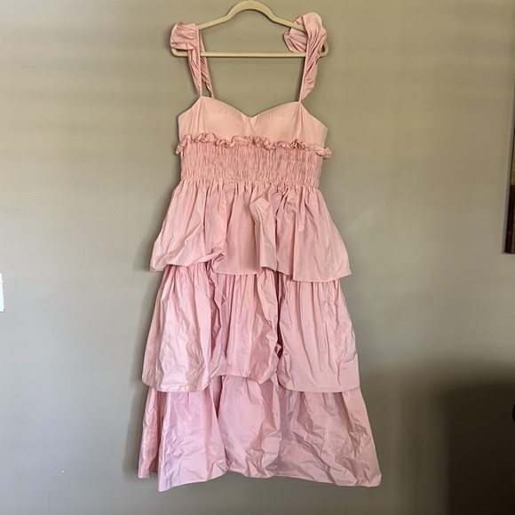 Antonio Melani Leila Sweetheart Neck Sleeveless Taffeta Smocked Tiered Dress. - Picture 8 of 15